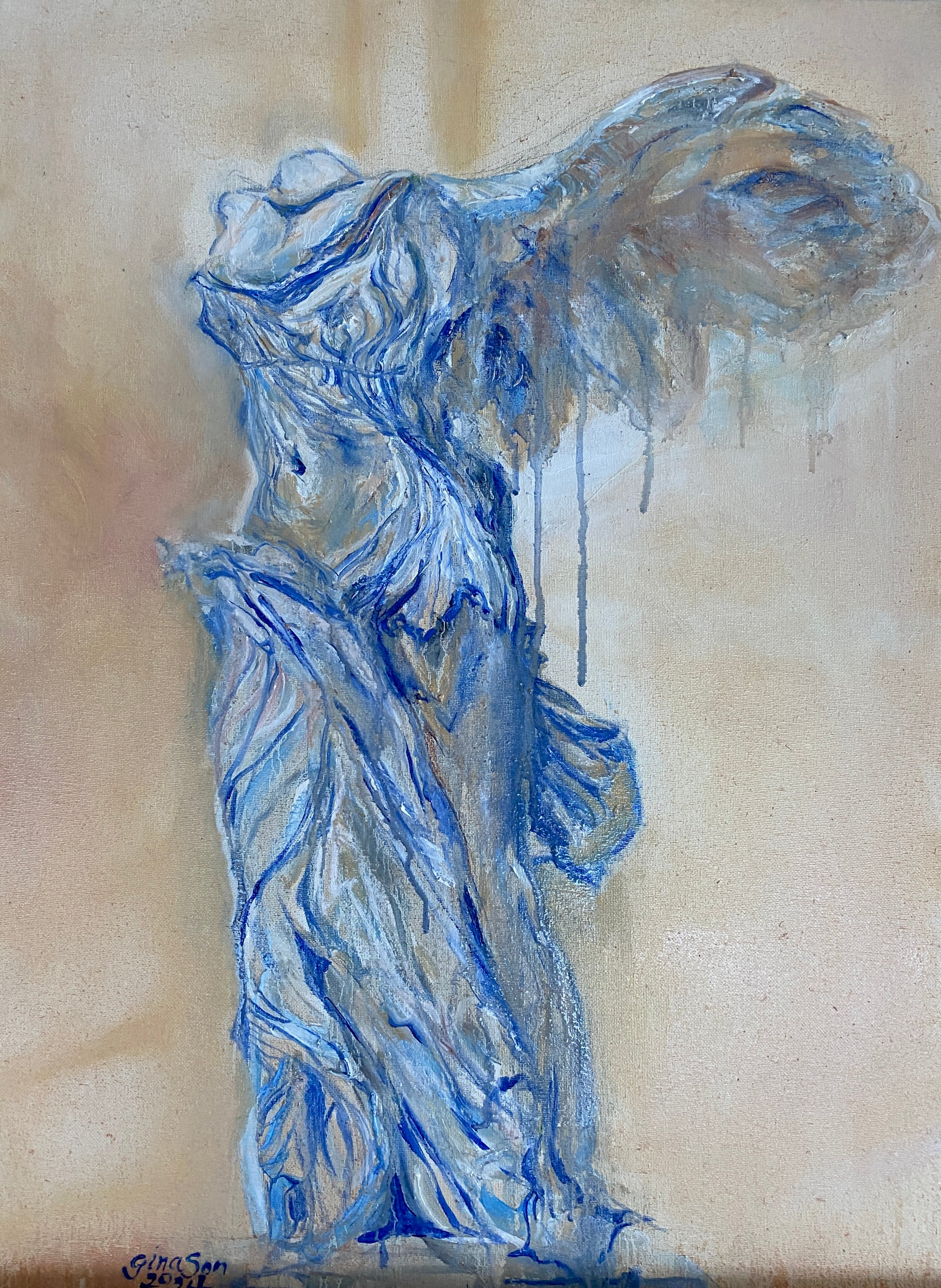 Winged Victory of Samothrace (Blue Study) SOLD